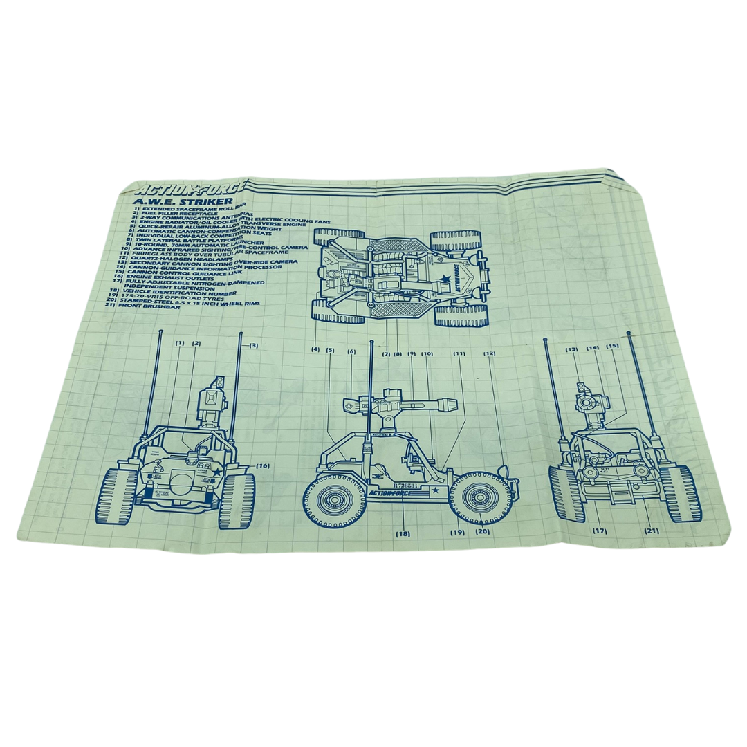 GI Joe, Action Force AWE Striker blueprints instructions 321