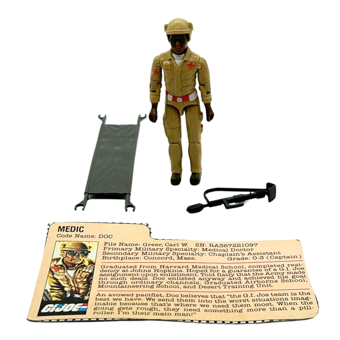 GI Joe, Action Force Doc complete figure & filecard, Palitoy 468