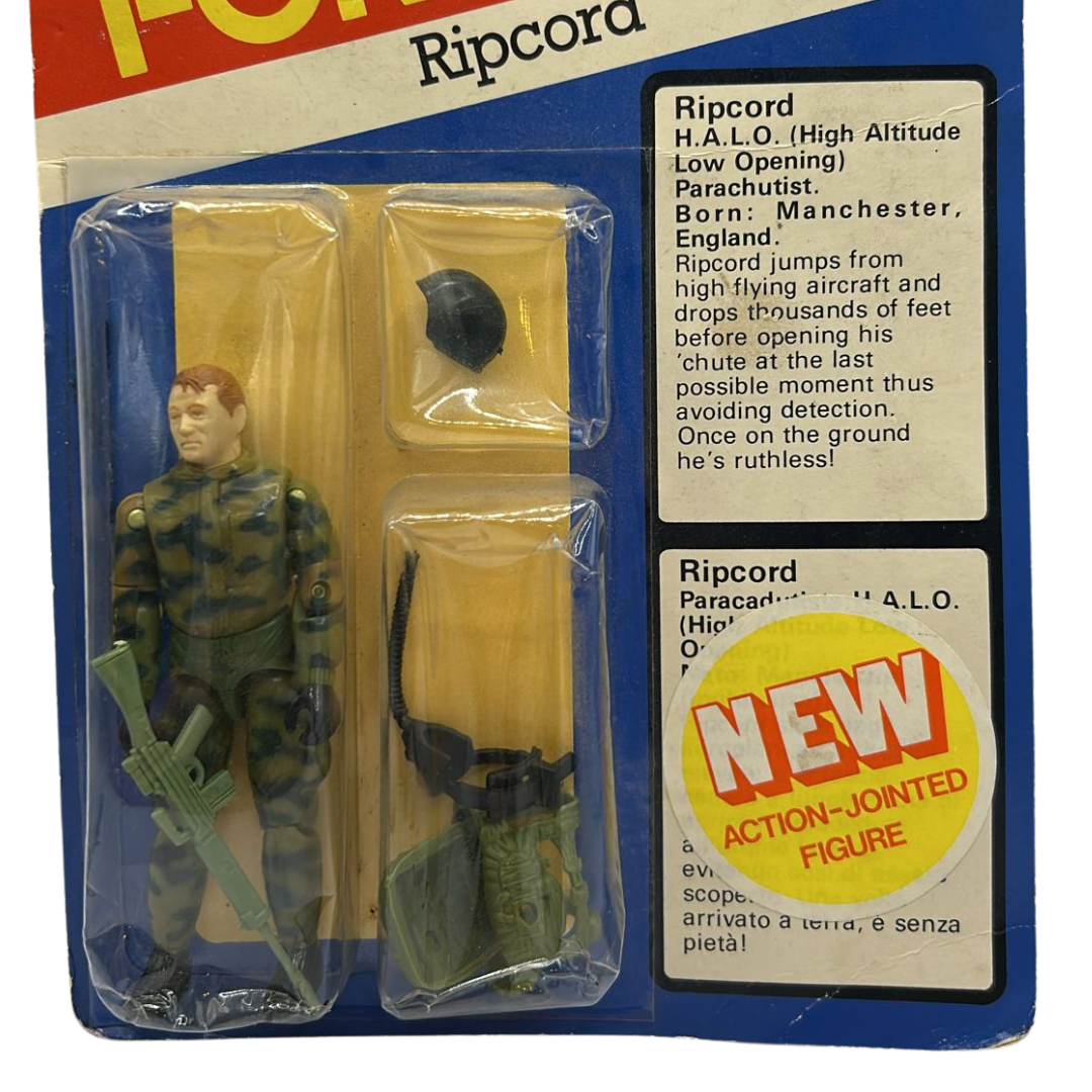 GI Joe, Action Force Ripcord MOC by Palitoy card quite worn