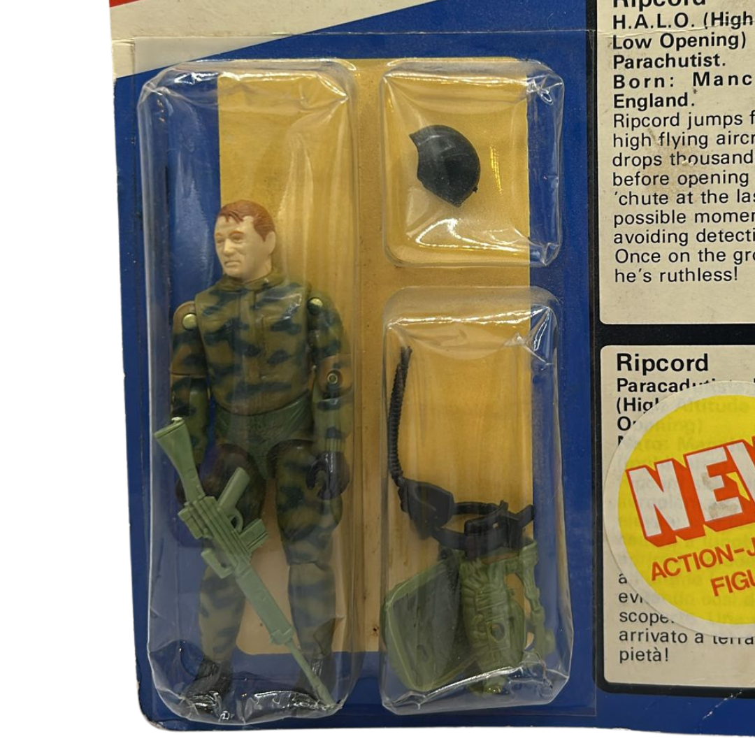 GI Joe, Action Force Ripcord MOC by Palitoy card quite worn