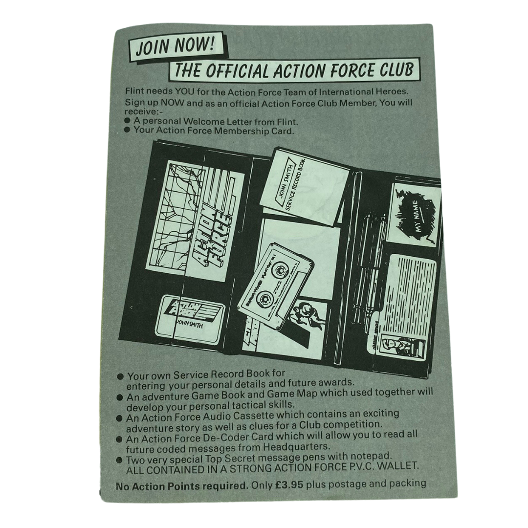 Action Force GI Joe Top Secret Product poster with special offer sections