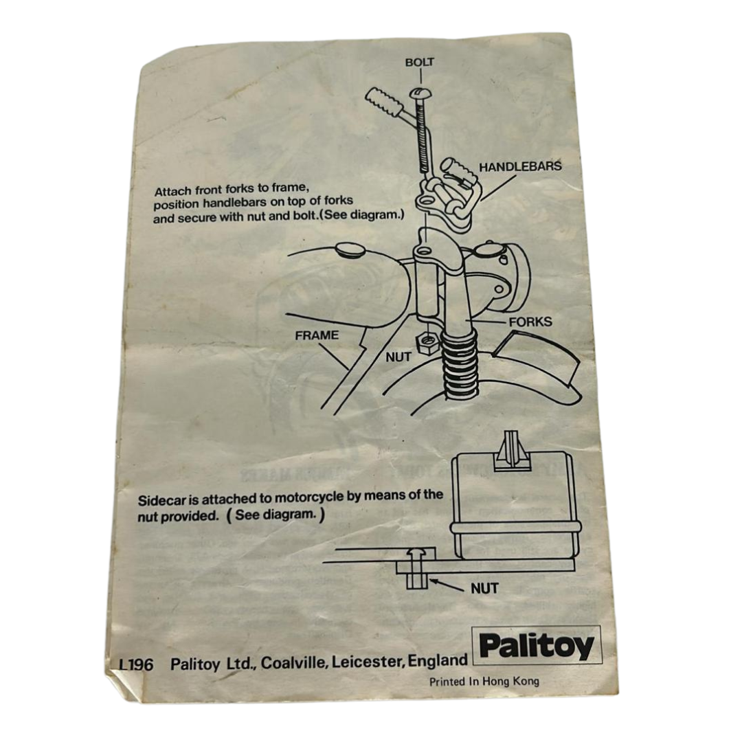 Vintage Action Man Despatch Rider Palitoy instructions leaflet 358