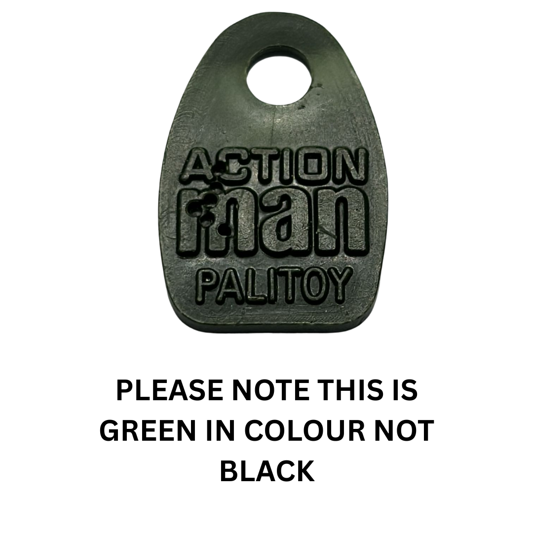 Action Man green figure dog tag origianl VAM 619