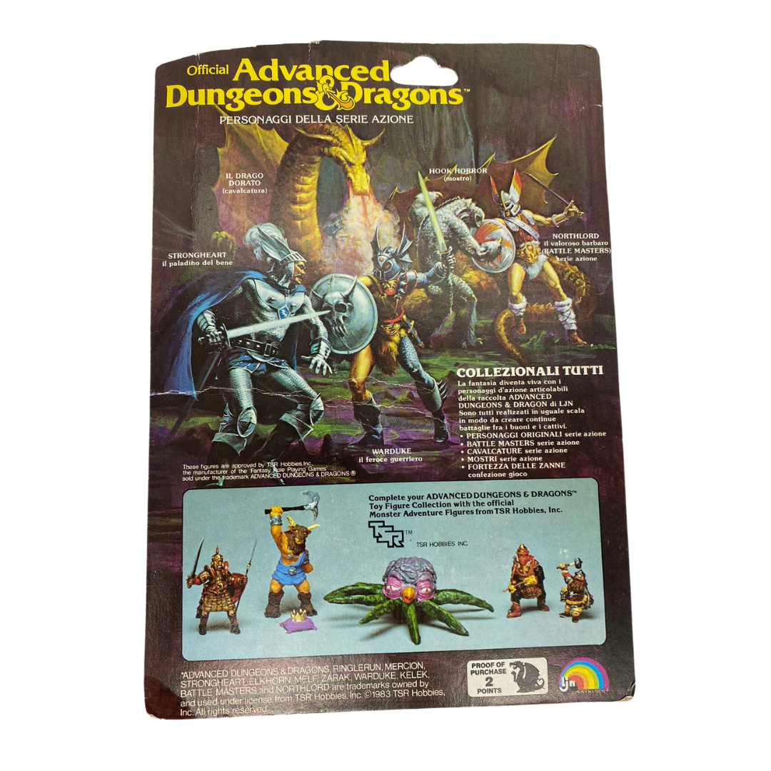 Advanced Dungeons & Dragons Zarak cardback damaged