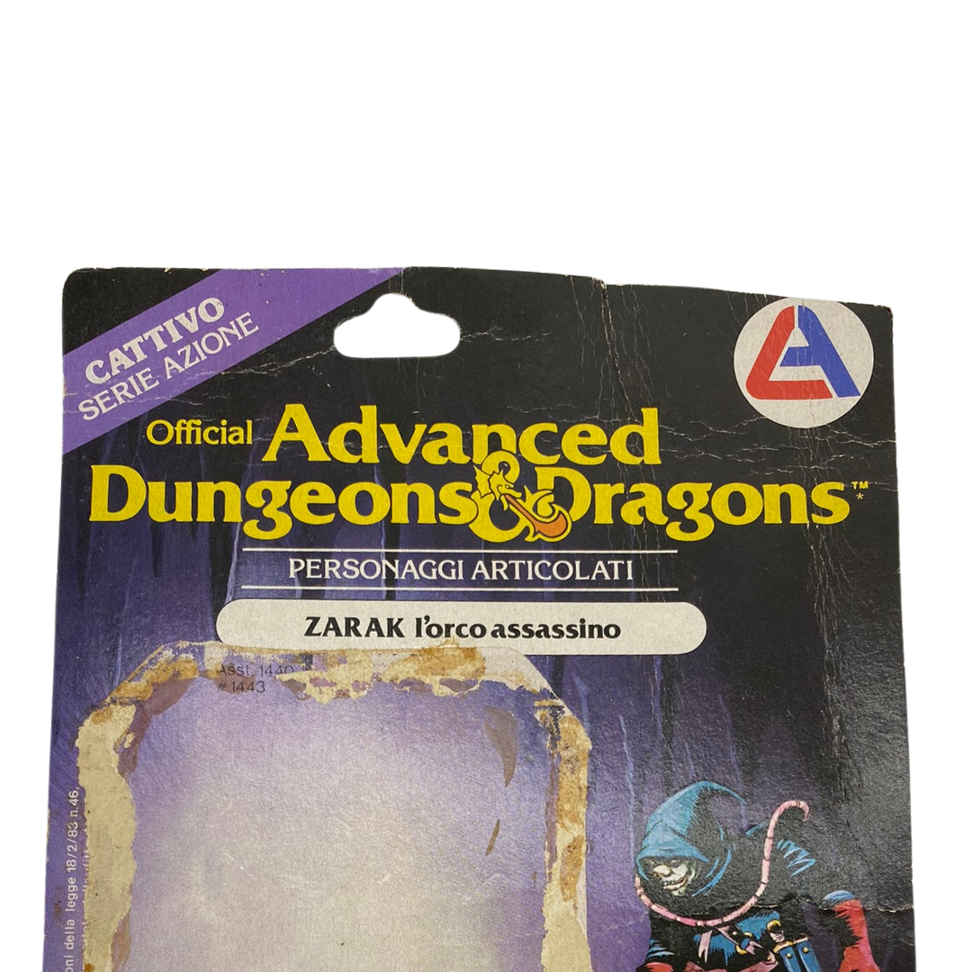 Advanced Dungeons & Dragons Zarak cardback damaged