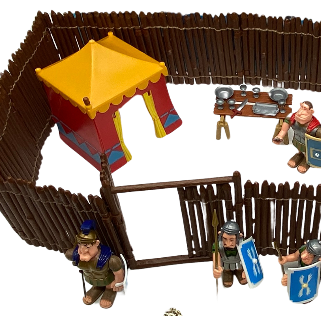 Play Asterix Toy Cloud Roman Fort with box and seven figures near complete