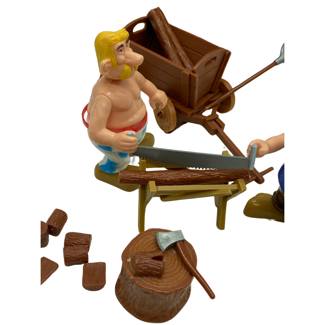 Play Asterix Toy Cloud Figures Arborix & Dentifix wood cutters in box 38171