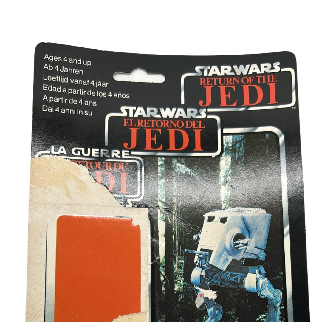 Vintage 1983 Star Wars AT-ST Driver Tri-Logo cardback, ATST Palitoy