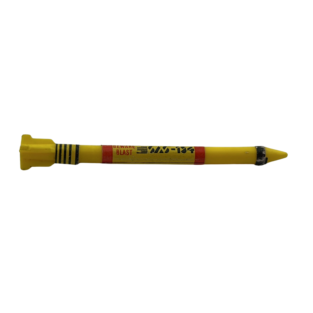 Action Force Hawk yellow missile part with sticker by Palitoy 152