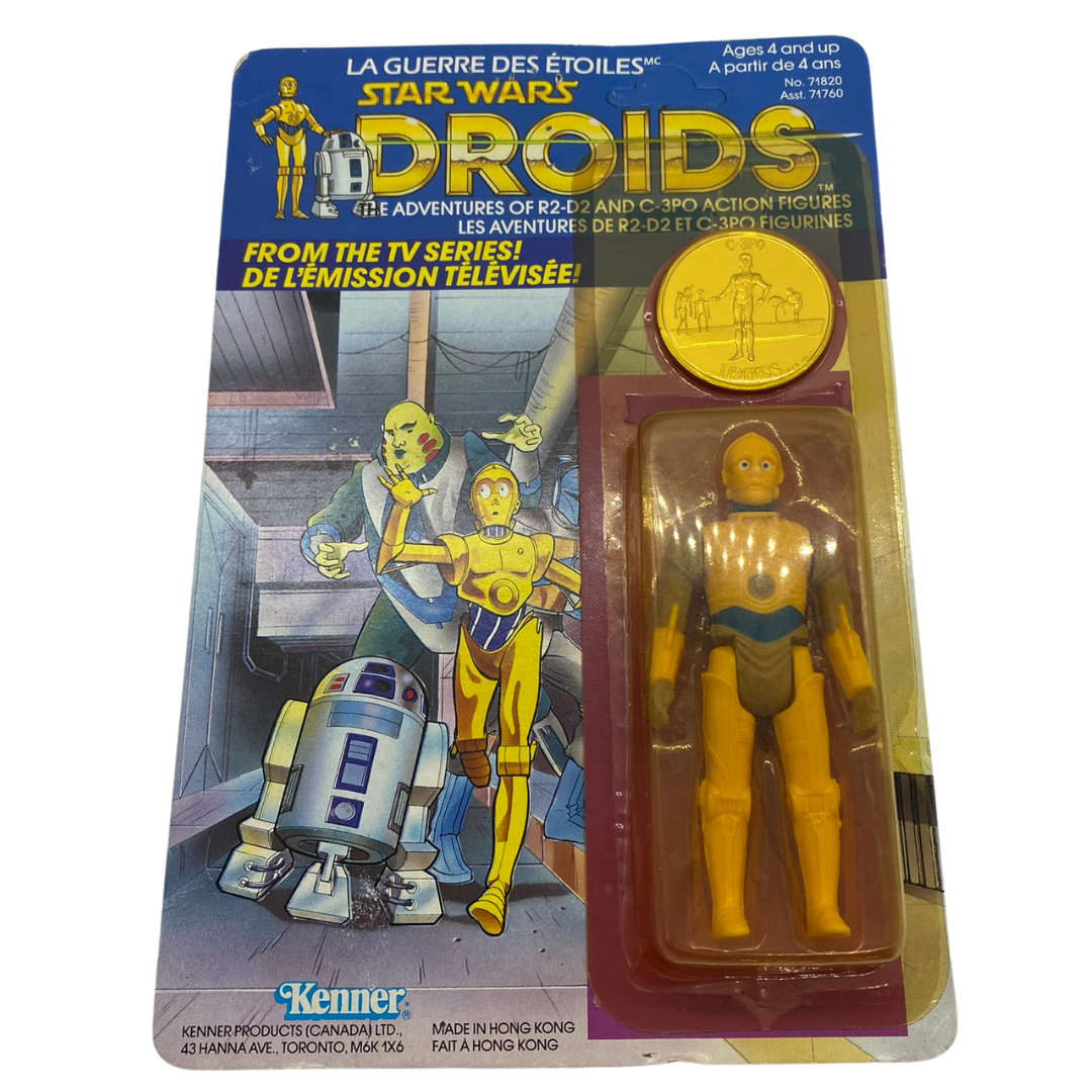 Vintage Star Wars Droids C3PO figure MOC unpunched