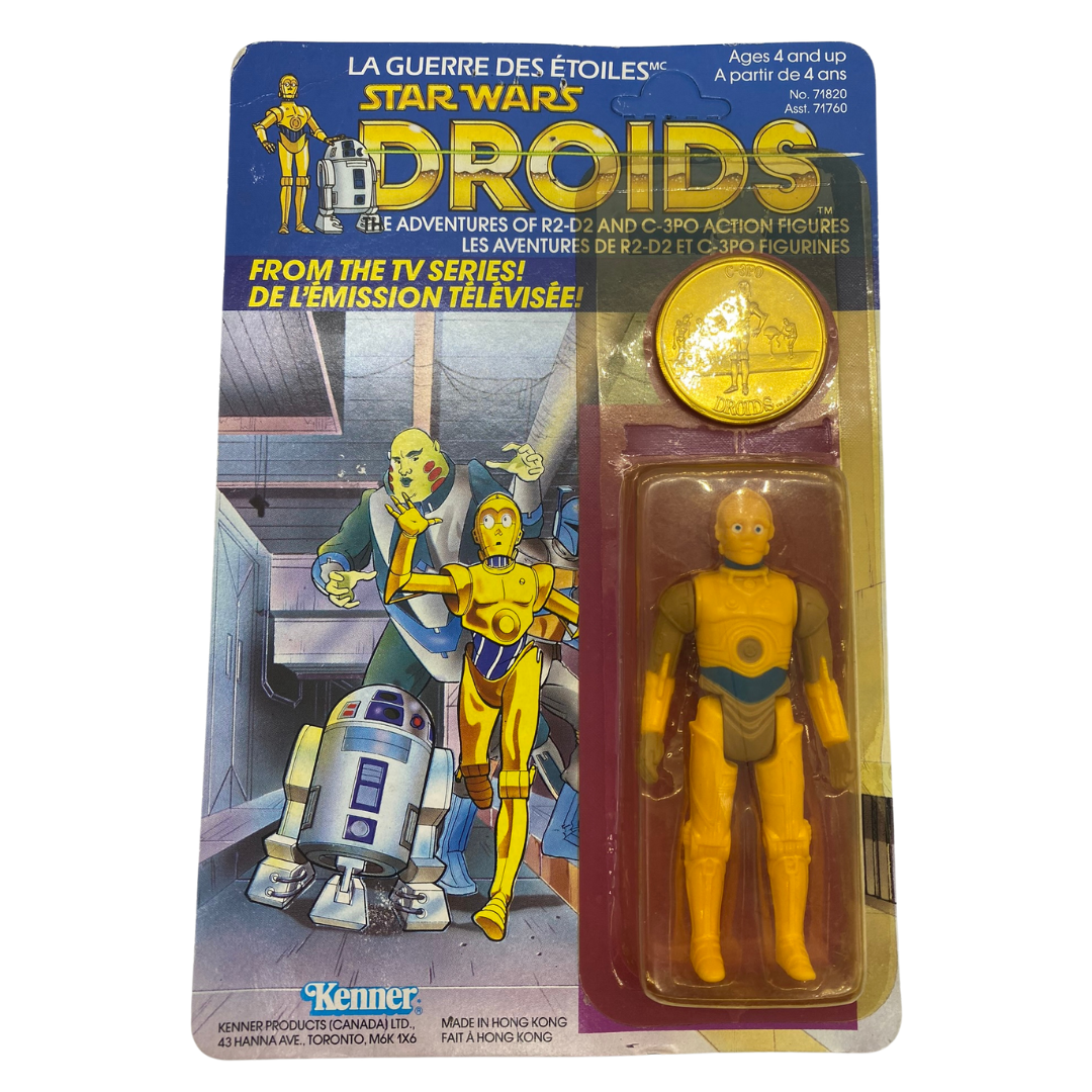 Vintage Star Wars Droids C3PO figure MOC unpunched