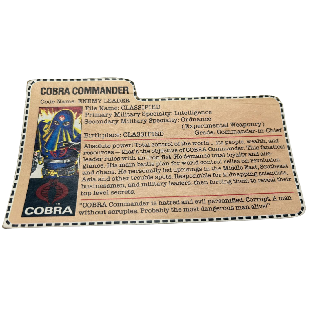 GI Joe, Action Force Cobra Commander Hooded Mail Away Figure 497