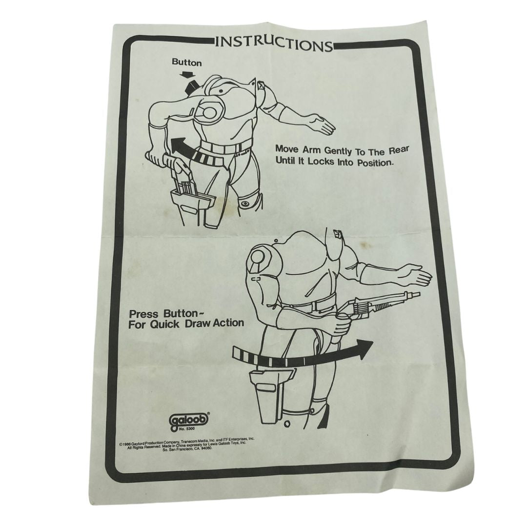 Galaxy Rangers original figure instructions sheet 35