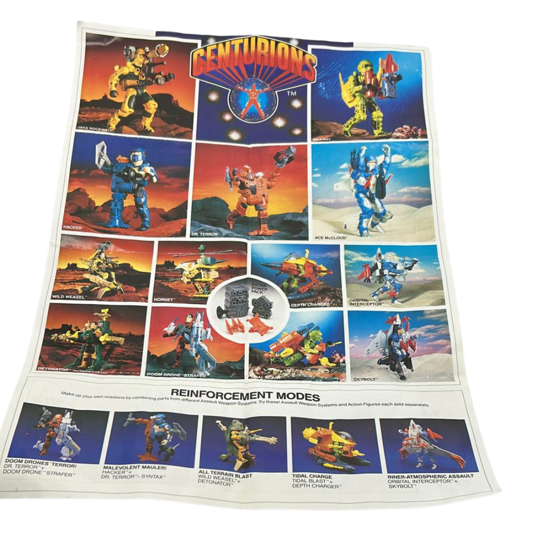 Centurions Dr Terror and Hacker instructions / product poster by Kenner 486