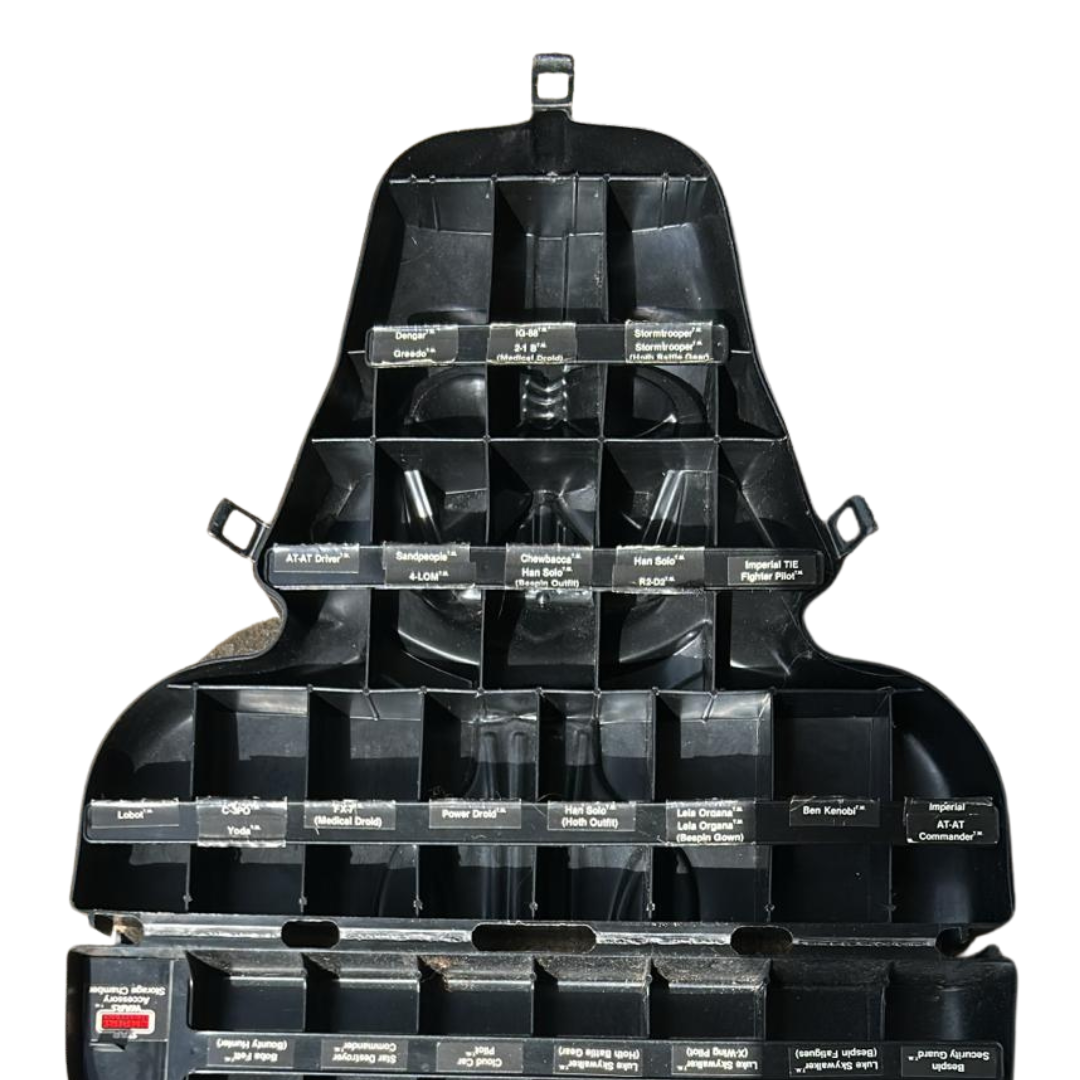 Vintage Star Wars Darth Vader carry case with good clips and stickers