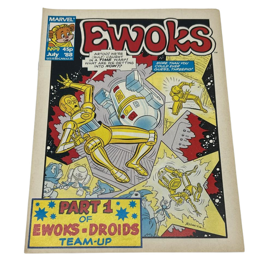 Star Wars Ewoks comic #9 July 1988 number nine Droids Crossover