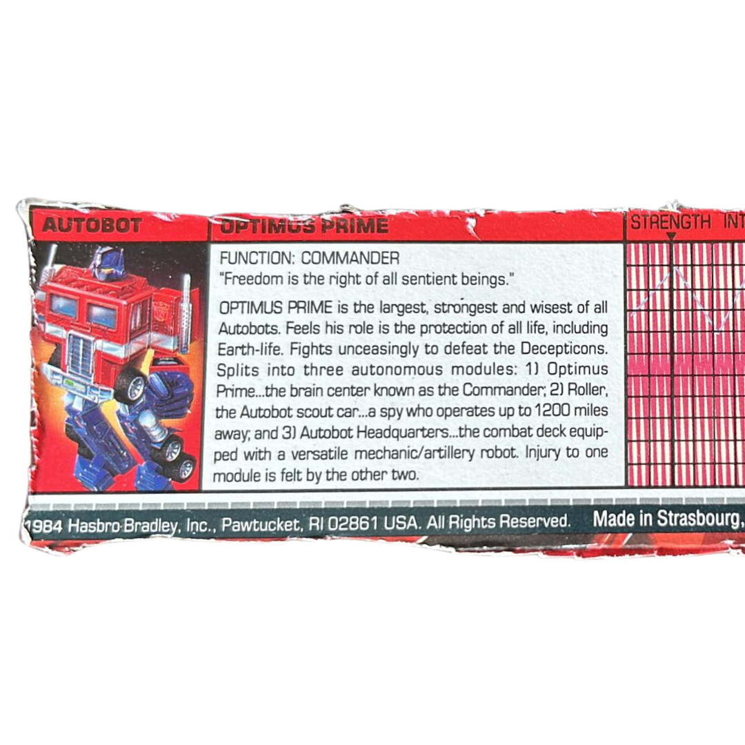 G1 Transformers Optimus Prime Tech Spec