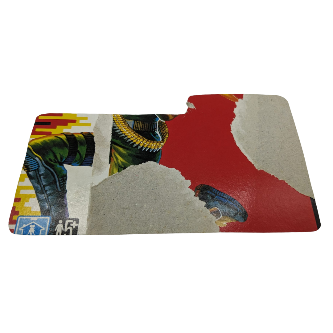 GI Joe, Action Force Backblast filecard Dutch & French version anti mirage