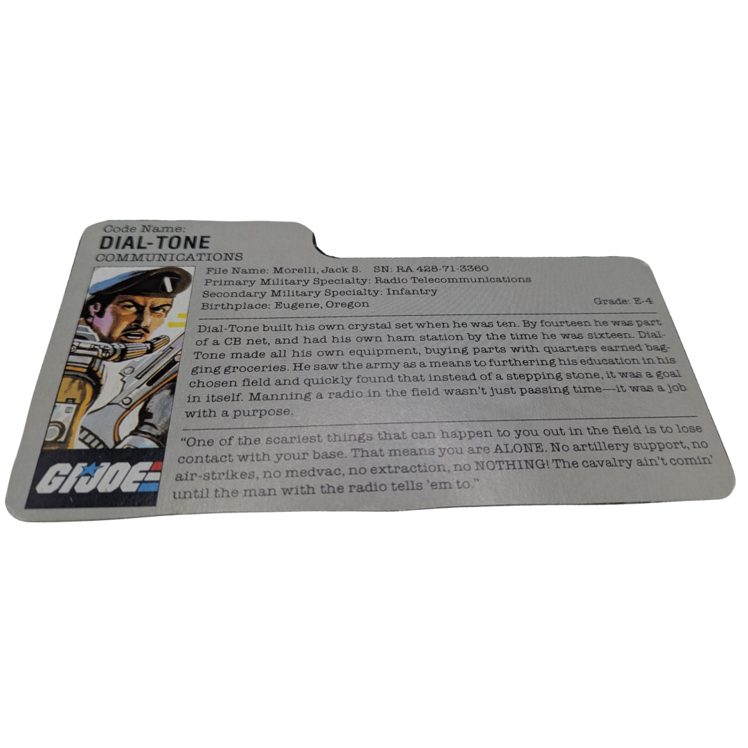 G.I. Joe, Action Force Dialtone filecard