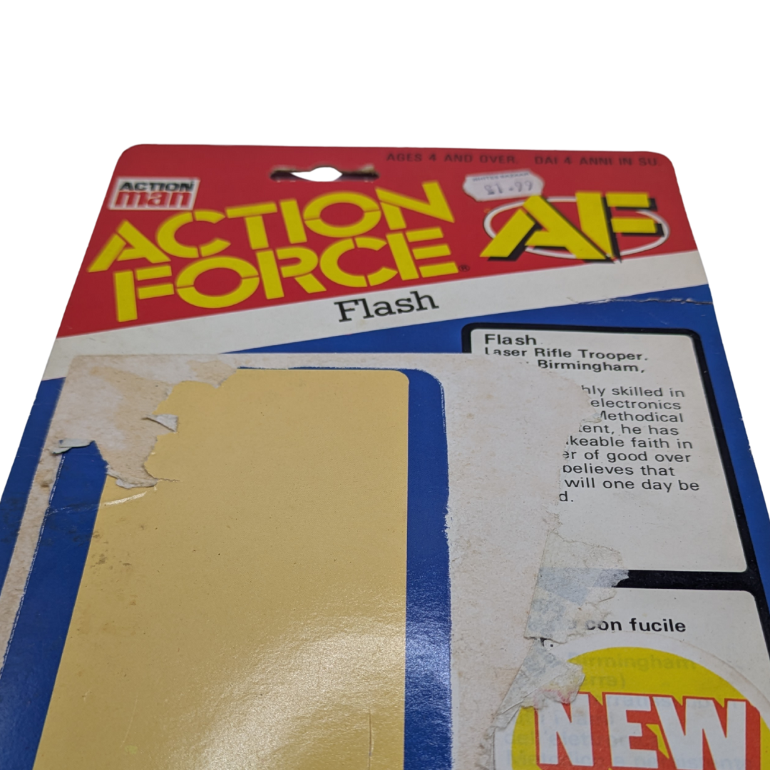 Action Force, GI Joe Flash backing card by Palitoy