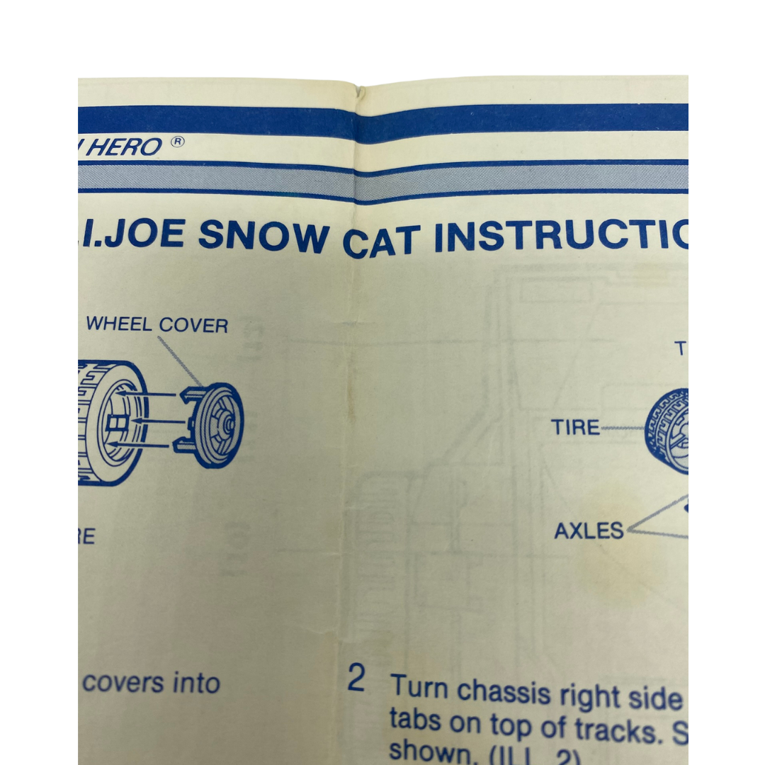 GI Joe Snowcat instructions blueprints Snow Cat U.S. version 321-2