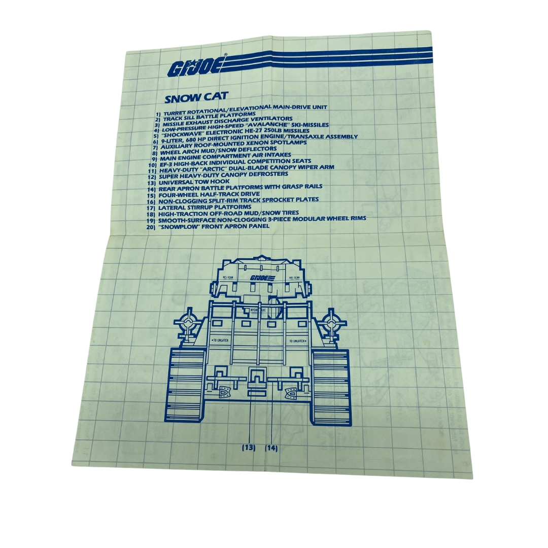 GI Joe Snowcat instructions blueprints Snow Cat U.S. version 321-2