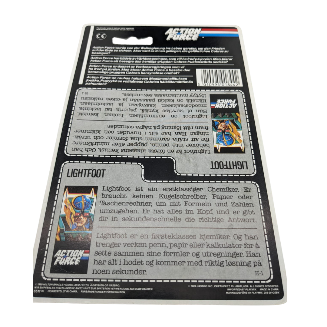 GI Joe, Action Force Light Foot cardback German / Swedish version