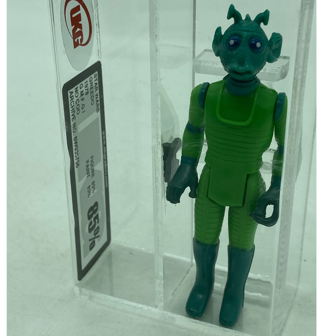 Vintage Star Wars Greedo figure graded 85% by UKG 1978 No COO GMFGI