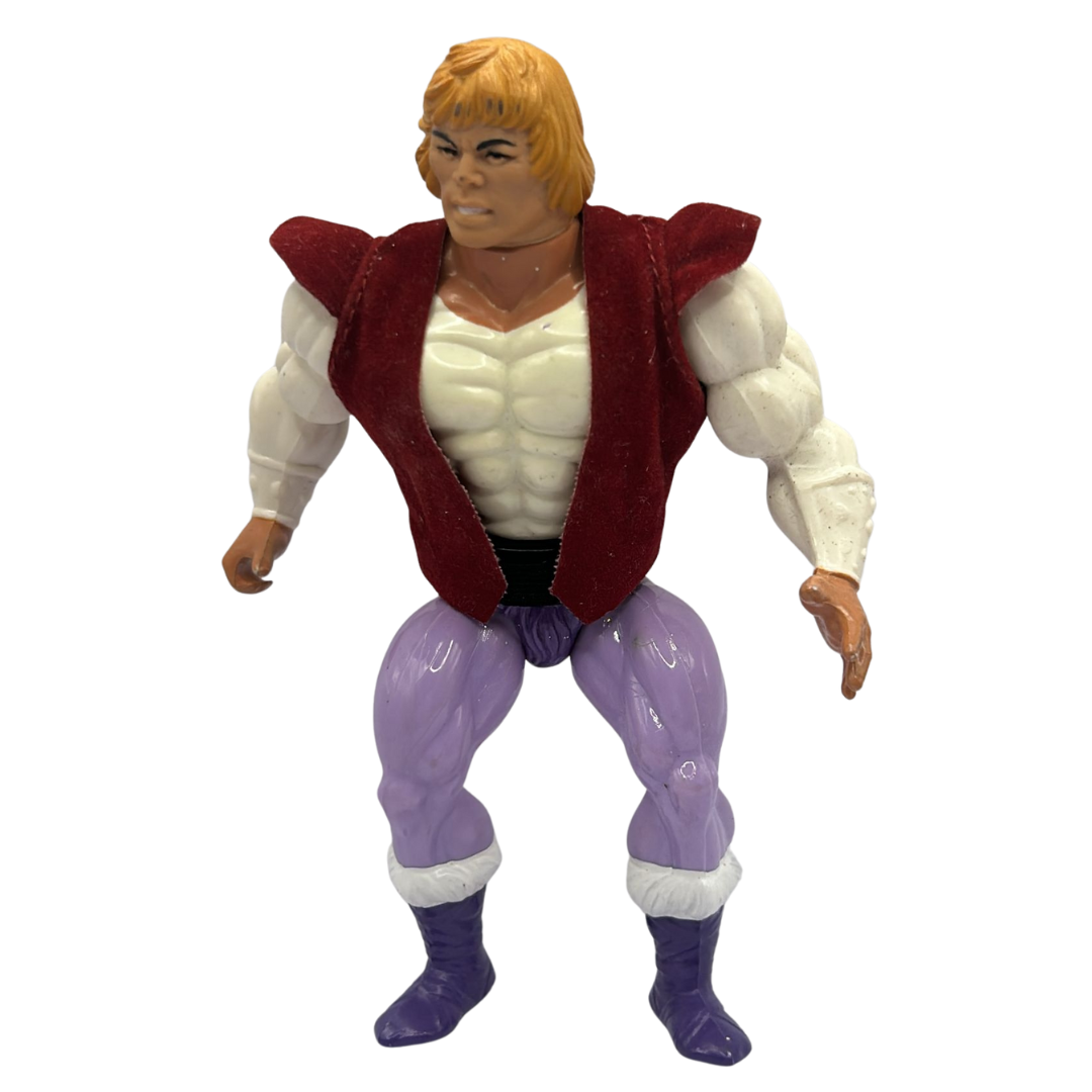 He-Man Prince Adam complete figure sword, orig belt & jacket Taiwan MOTU 754