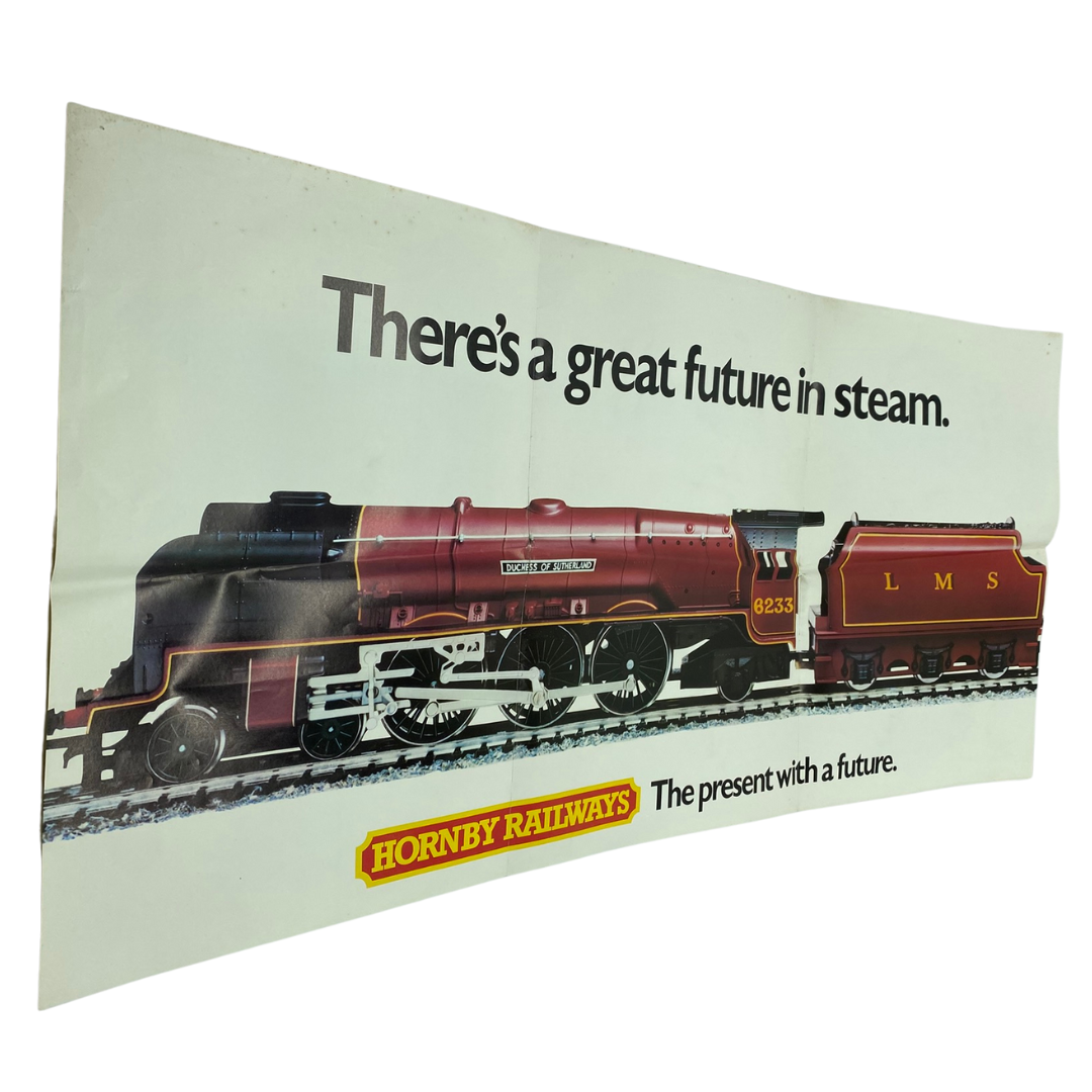 Hornby Railways Theres a Great Future In Steam / poster/ shop display