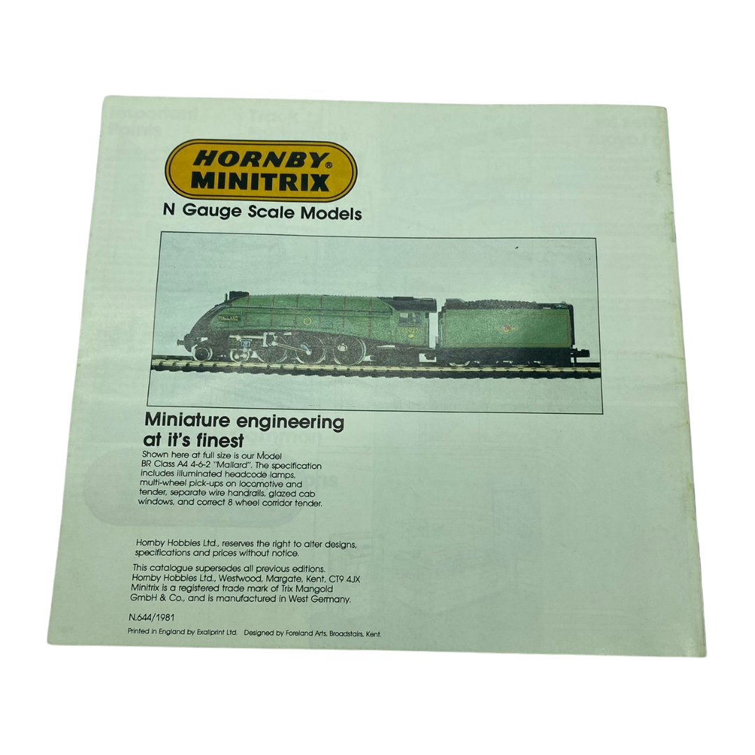 Hornby Railways Minitrix N Gauge scale models catalogue 1981
