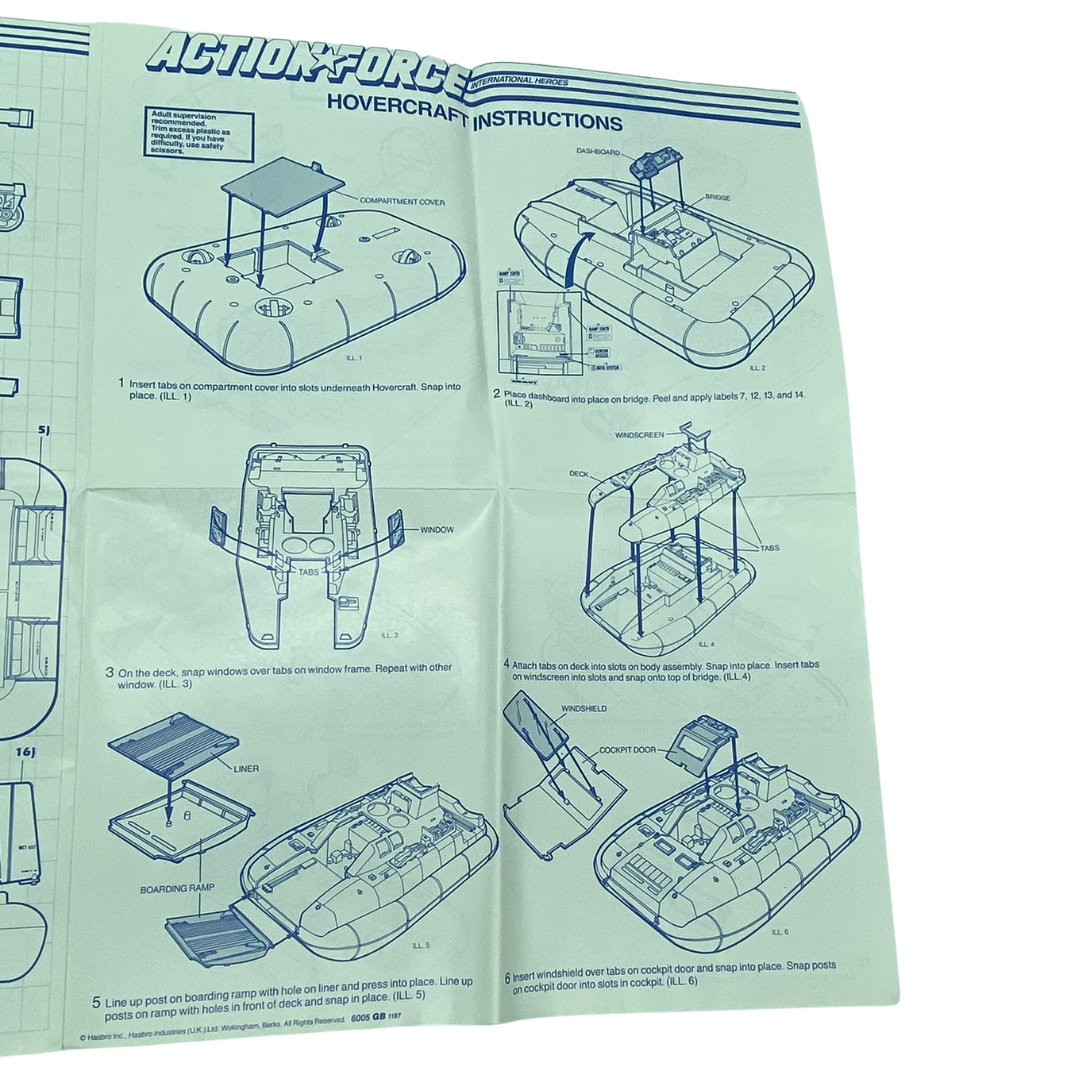 GI Joe, Action Force Hovercraft / Killer Whale instructions blueprints 129