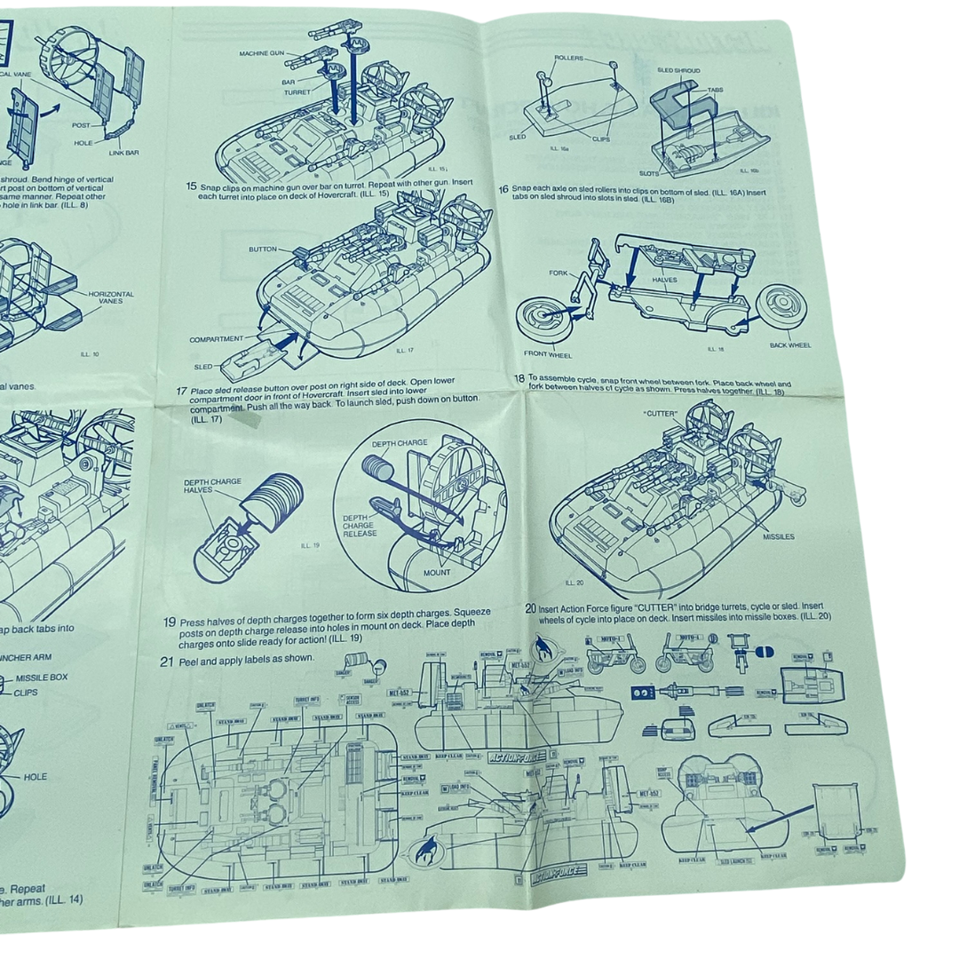 GI Joe, Action Force Hovercraft / Killer Whale instructions blueprints 129