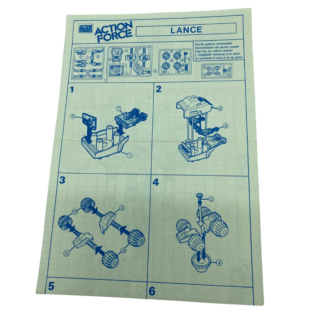 Action Force Lance PACRAT instructions Z Force by Palitoy 321