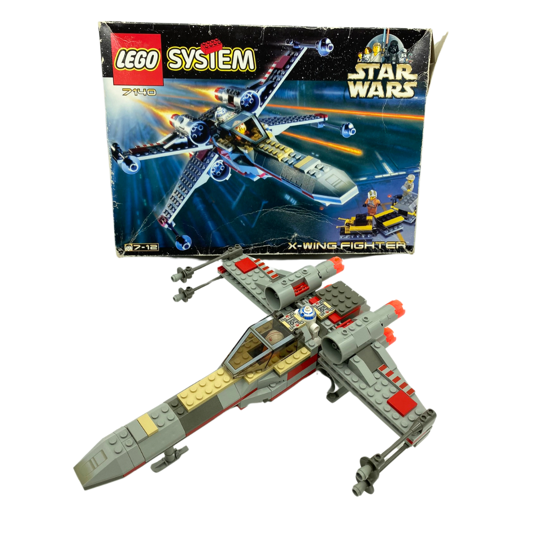 Lego Star Wars X-Wing 7140 99% complete boxed Minifigures Luke Biggs R2D2