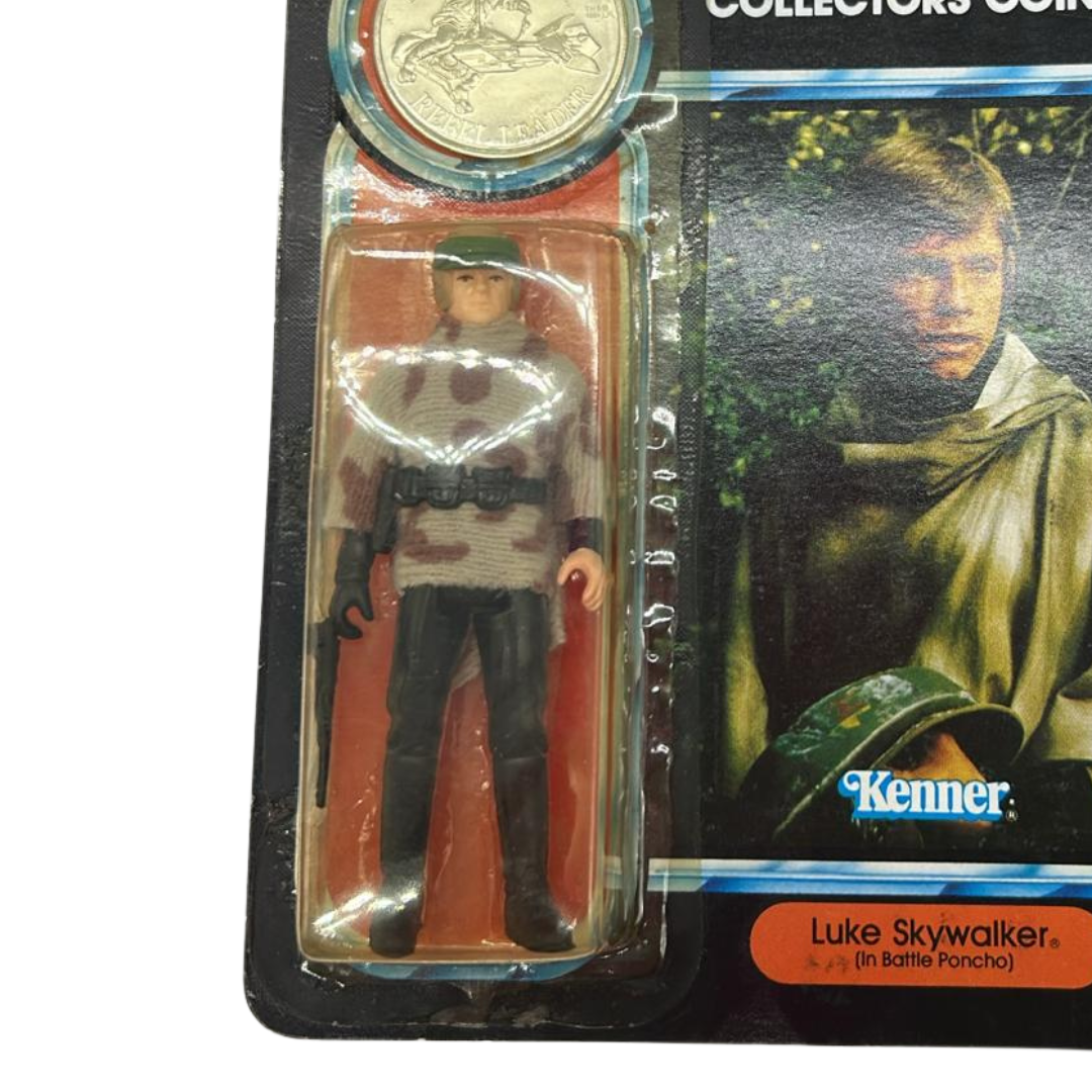 Vintage Star Wars Luke Skywalker Battle Poncho MOC with starcase last 17 POTF