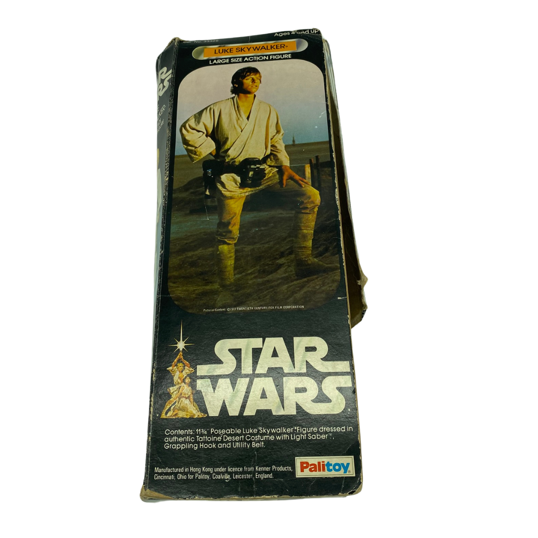 Vintage Star Wars Luke Skywalker large figure nr complete Palitoy box from 1978