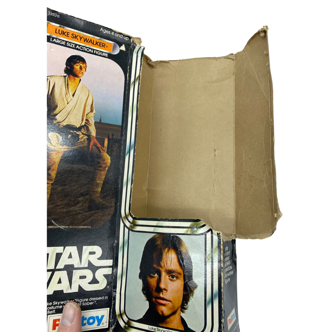 Vintage Star Wars Luke Skywalker large figure nr complete Palitoy box from 1978