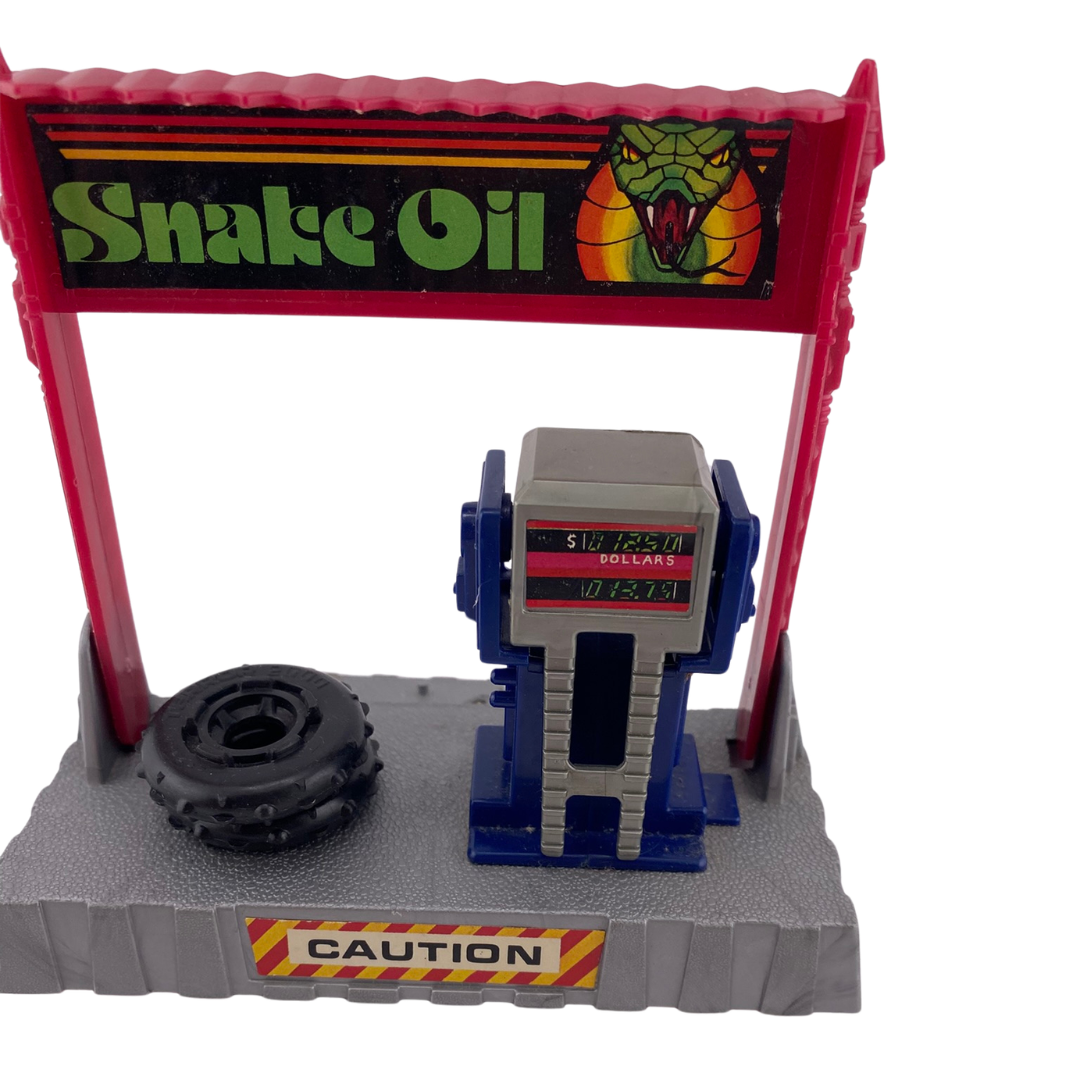 M.A.S.K. Pitstop Catapult with Sly Rax & two tyres near complete 267
