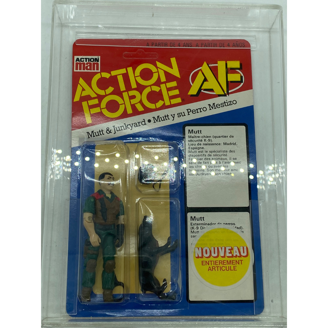 Palitoy Action Force GI Joe Mutt and Junkyard MOC and with display case 142