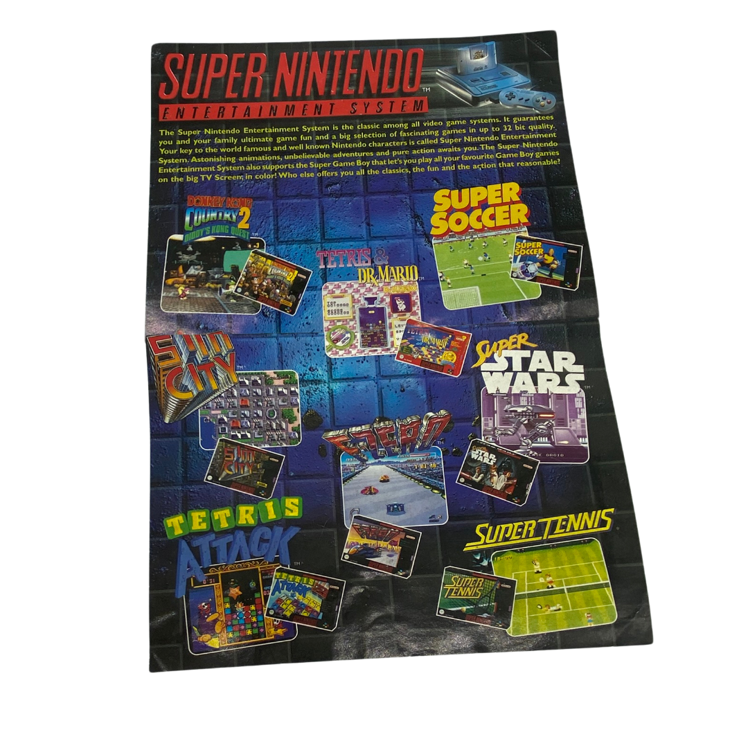 Super Nintendo original product poster