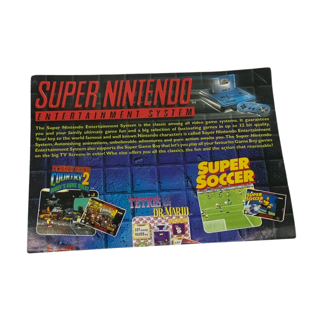 Super Nintendo original product poster