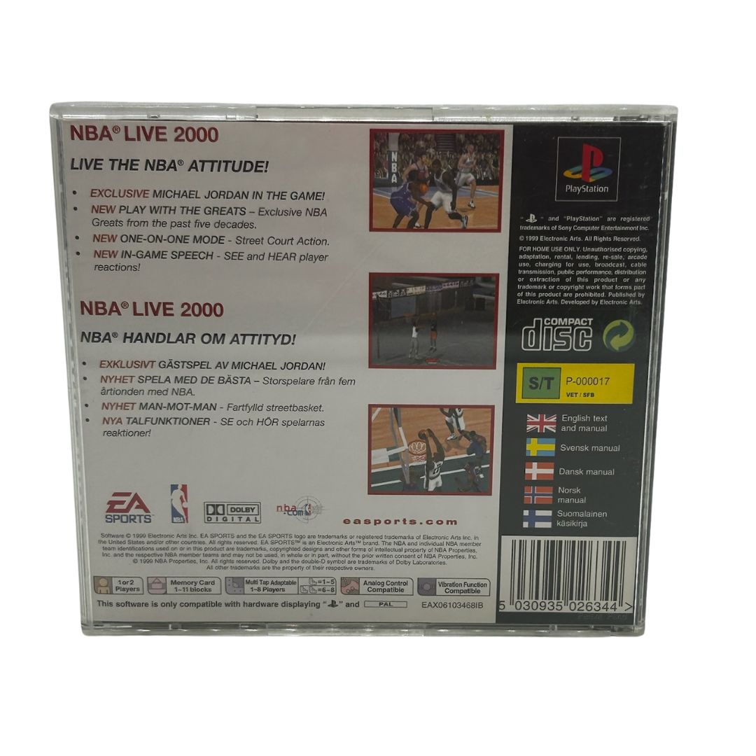 NBA LIVE 2000 with manual PS1 PlayStation 1 EA Sports Classics Basketball PAL