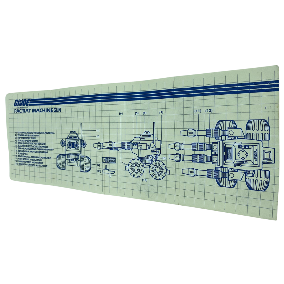 GI Joe PACRAT Machine Gun 1983 blueprints instructions 321