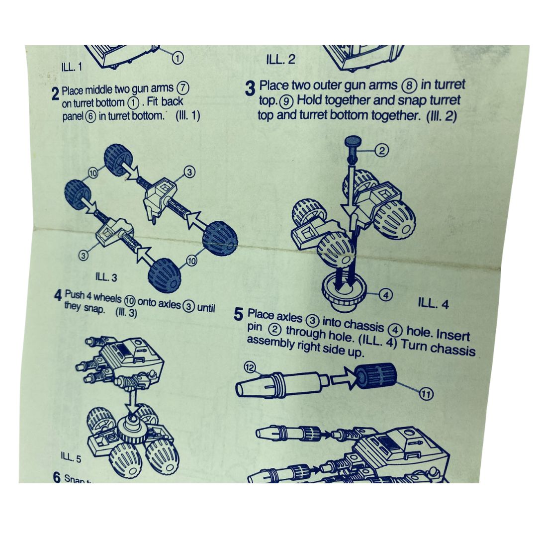GI Joe PACRAT Machine Gun 1983 blueprints instructions 321