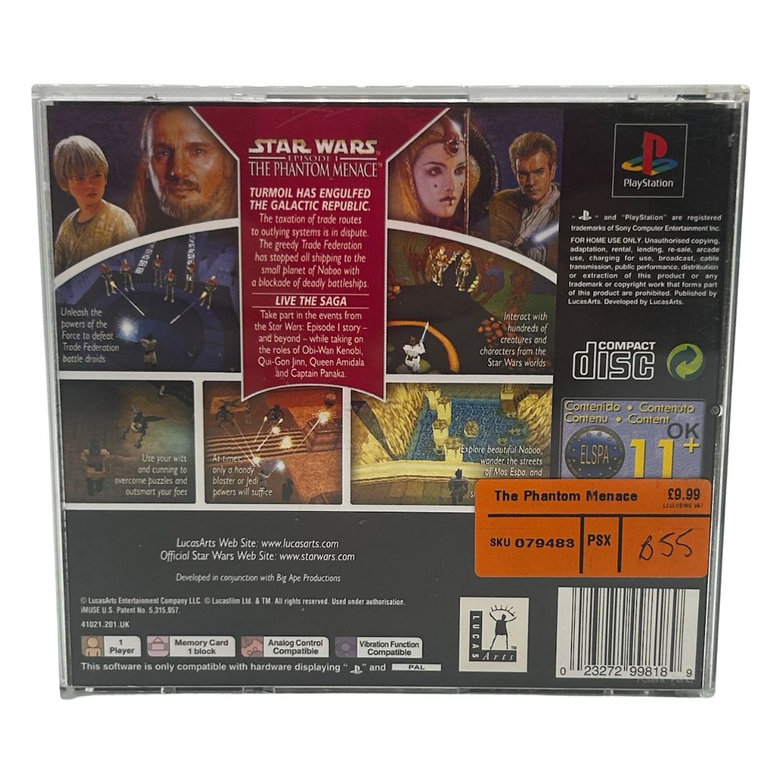 Star Wars Episode 1 The Phantom Menace game with manual Sony PlayStation PAL