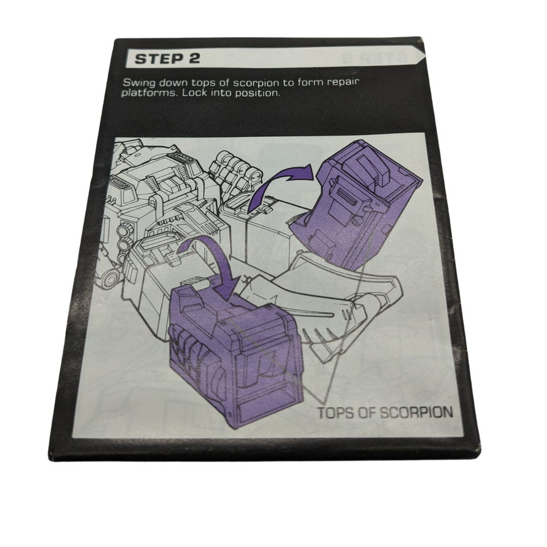 Transformers G1 Scorponok, instructions
