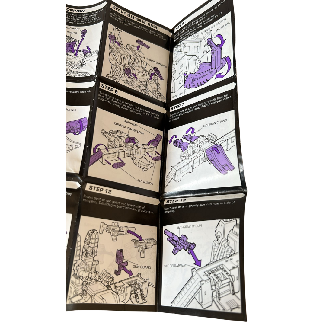 G1 Transformers Scorponok, instructions booklet 961