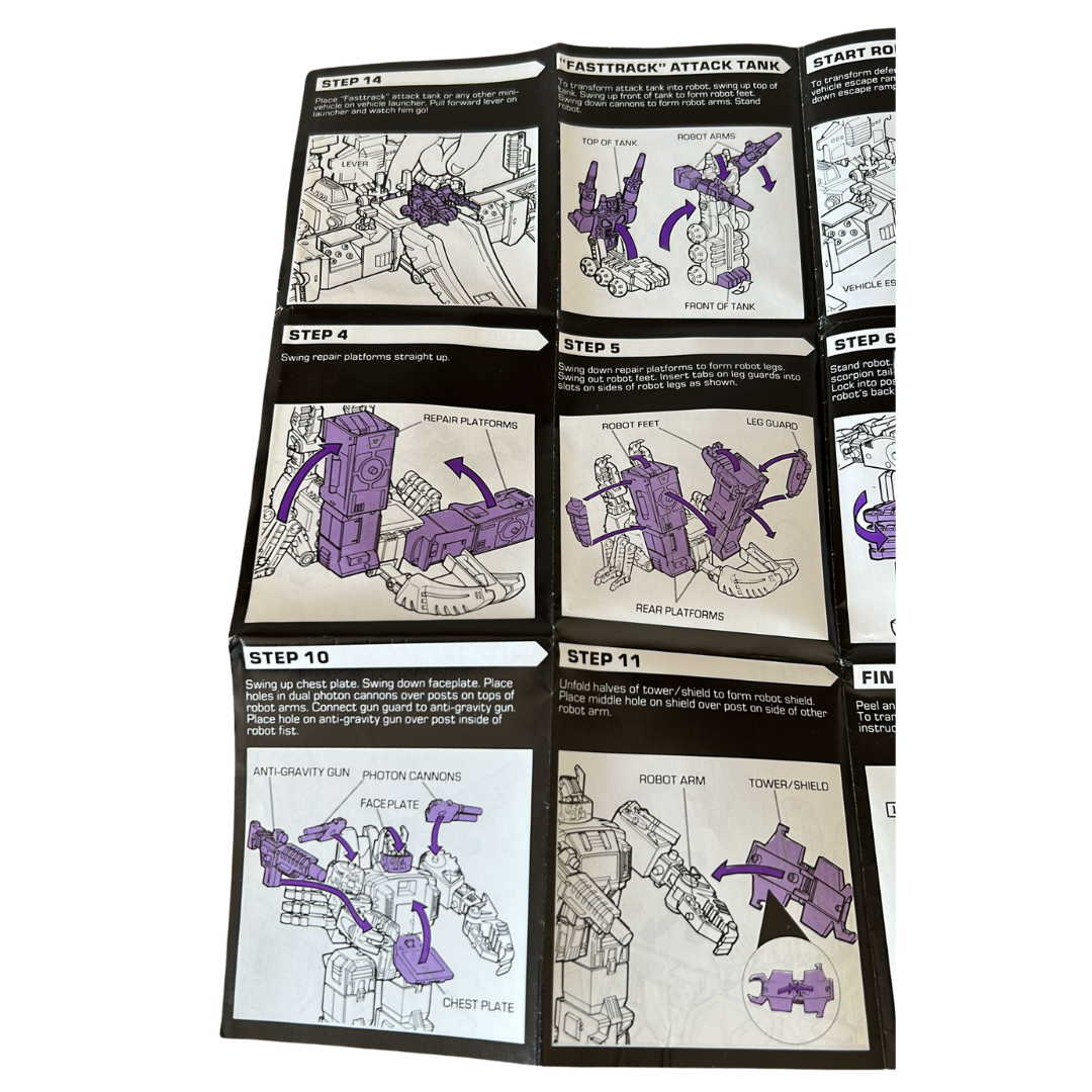 G1 Transformers Scorponok, instructions booklet 961