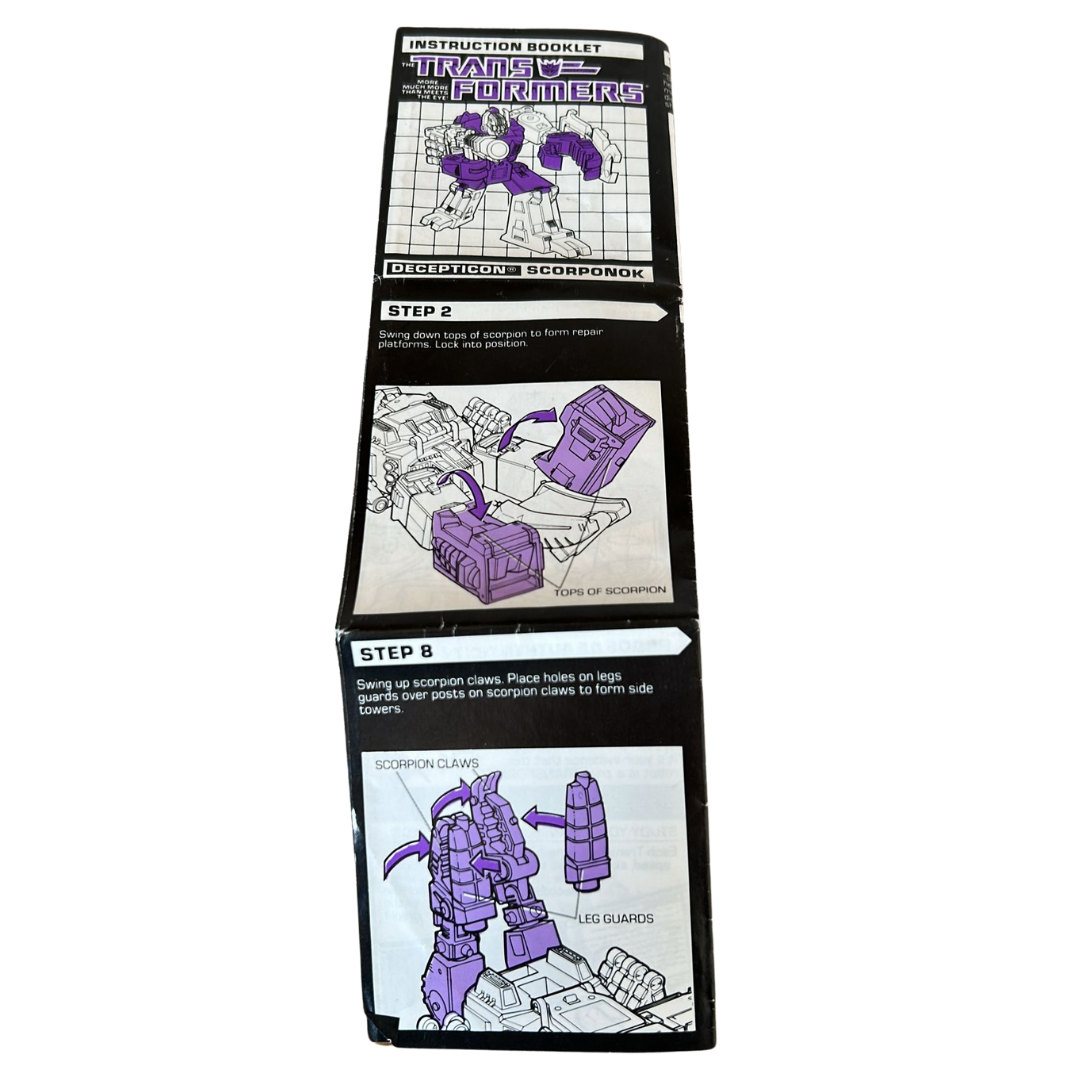 G1 Transformers Scorponok, instructions booklet 961